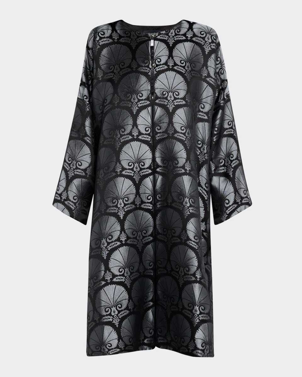 Round Neck Chinese Jacket, 3/4 Length (Reversible)